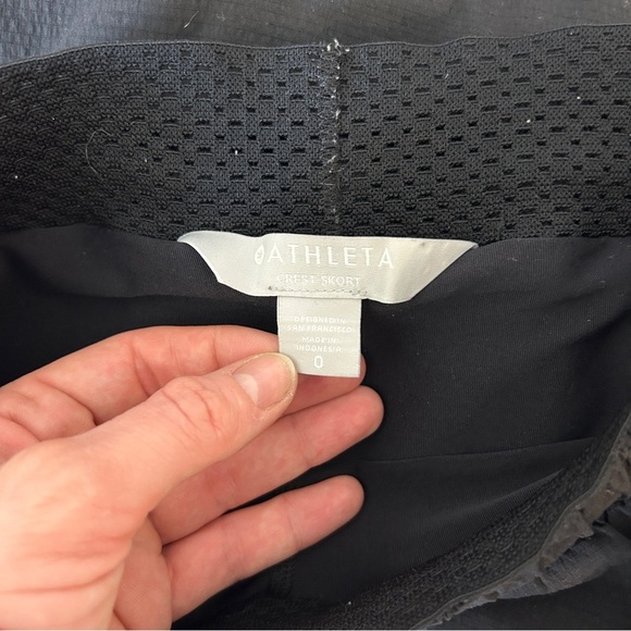 Athleta Black Crest Skort Skirt Size 0 Built in Shorts - Picture 10 of 12